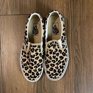 Vans Leopard Print Slip-On Sneakers
